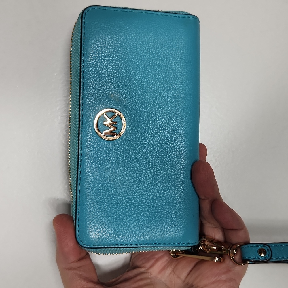 Michael Kors Blue Wristlet Clutch